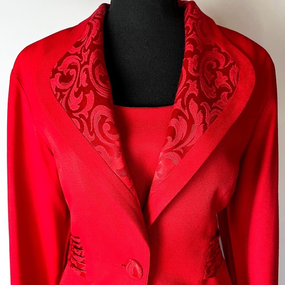 Rj & Co Dresses Rj & Co Red Blazer And Dress Suit Size 8